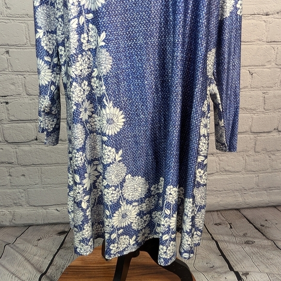 Lily Women's Long Sleeve Stretch Knit Floral Print Top Plus Size 4xl B15a - Picture 6 of 11